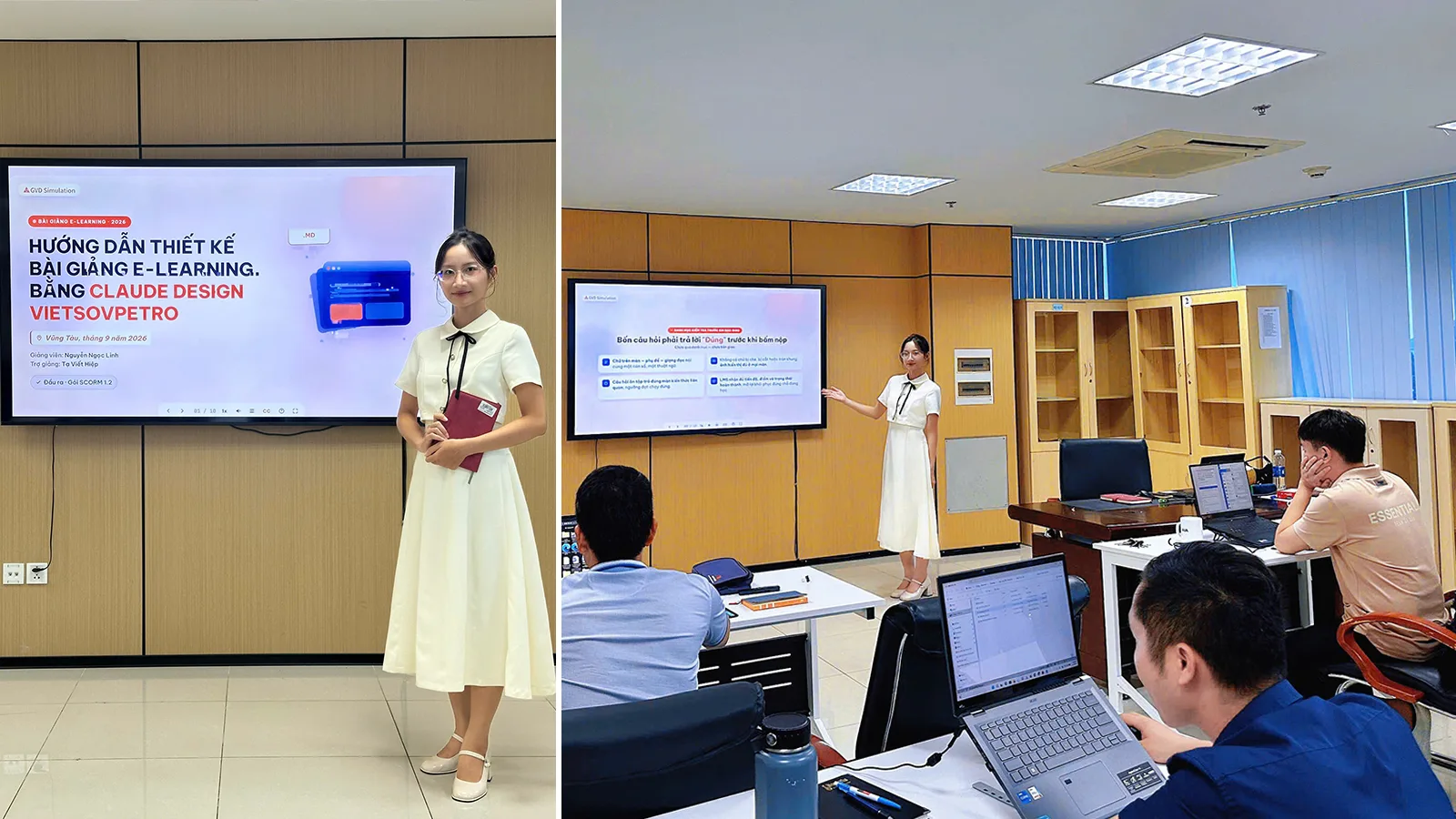 Đào tạo thiết kế bài giảng E-learning cùng AI dành cho Vietsovpetro Biến tài liệu kỹ thuật thành bài giảng số sống động nhanh hơn, trong khi chuyên gia vẫn là người đảm bảo nội dung chính xác.